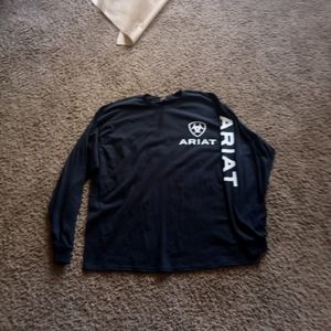 2XL men's black long sleeve Ariat shirt